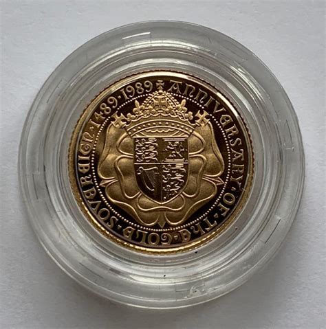 1989 Gold Proof Half Sovereign 500th Anniversary Of The First Gold