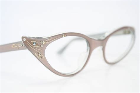 small rhinestone cat eye glasses cateye eyeglasses nos vintage etsy cat eye glasses cat eye