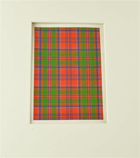 Antique Print Of The Scottish Clan Grant Tartan Circa 1860 For Sale At