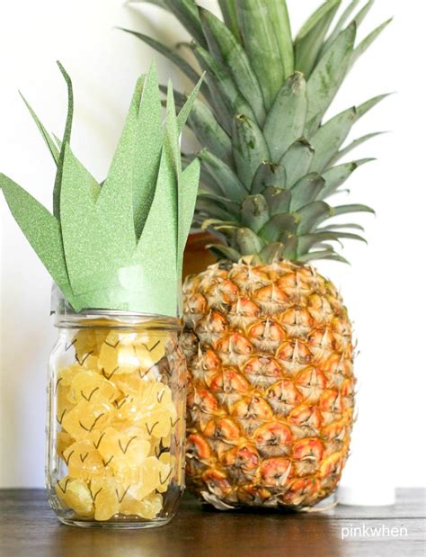 Pineapple Mason Jar Snack Craft Mason Jar Snacks Pineapple Diy