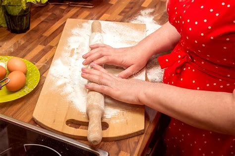 Roll Out The Dough Hands With A Rolling Pin Roll Out The Dough The