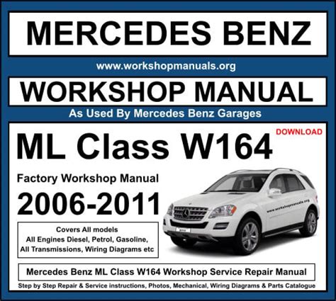 mercedes ml class w164 workshop repair manual download