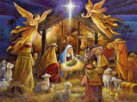 Christmas Wallpaper Nativity Scene Wallpapers9