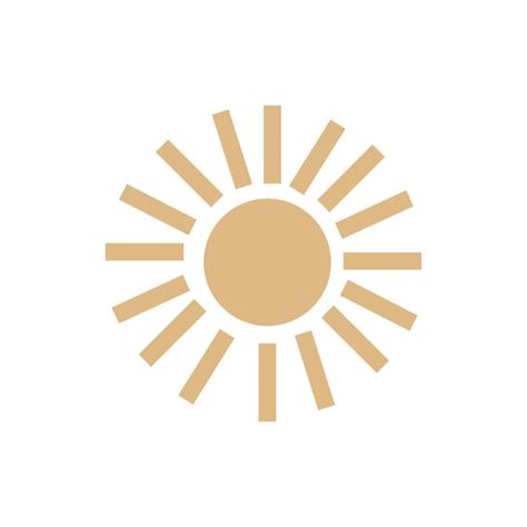 Premium Vector Sun Icon Isolated On White Background Cute Boho