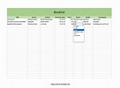 Book collection list with Excel-template