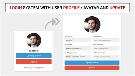 Login And Registration System With User Profile And Avatar Image In Php