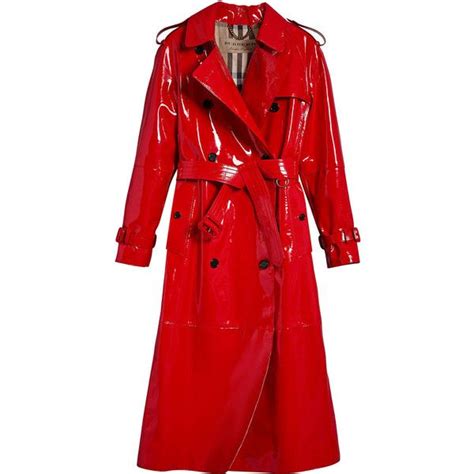 Burberry Patent Trench Coat 3630 Liked On Polyvore Featuring
