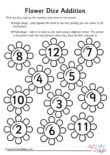 Flower Dice Addition