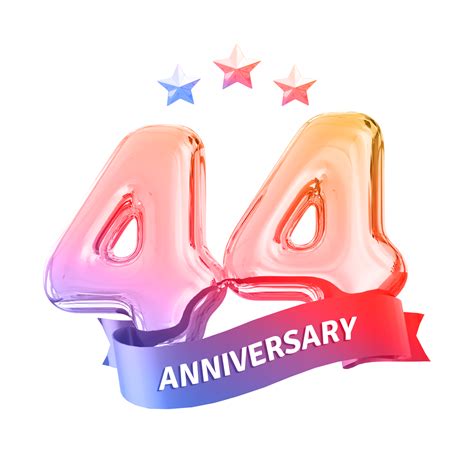 44 Years Anniversary Number 11296979 Png