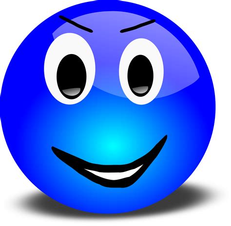 Funny Emoji Faces Blue Emoji Smiley