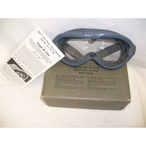 Ww2 Us Army Goggles M1944 Complete With Box