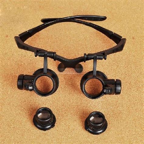 10x 15x 20x 25x led double eye jeweler watch repair magnifier glasses loupe lens ebay