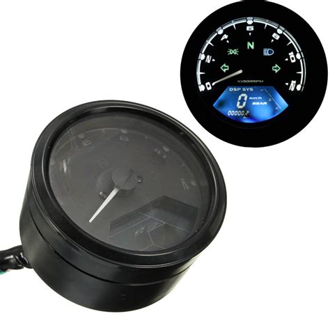 Universal Motorcycle Digital Speedometer Lcd Backlight Odometer