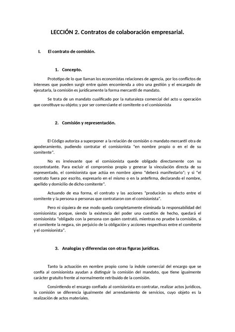 Contratos De Colaboración Empresarial Apuntes De Derecho Mercantil