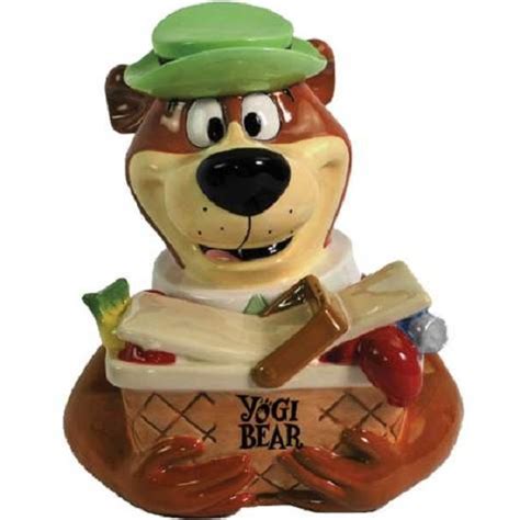 Yogi Bear With Picnic Basket Ceramic Cookie Jar By Westland New 22605