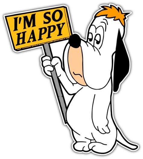 Droopy Dog Funny Happy Room Cartoon Car Bumper Window Vinyl Sticker