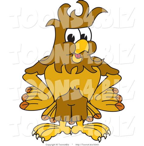 Vector Illustration Of A Cartoon Hawk Mascot Character With Messy Hair
