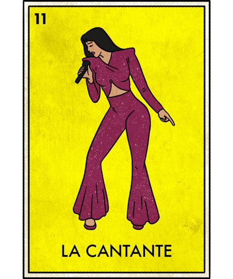 la cantante the performer mexican loteria bingo card sticker by casa de loteria white