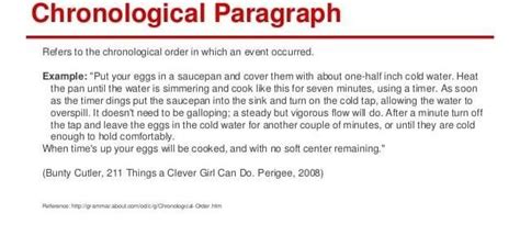 Chronological Order Example Paragraph Brainlyph