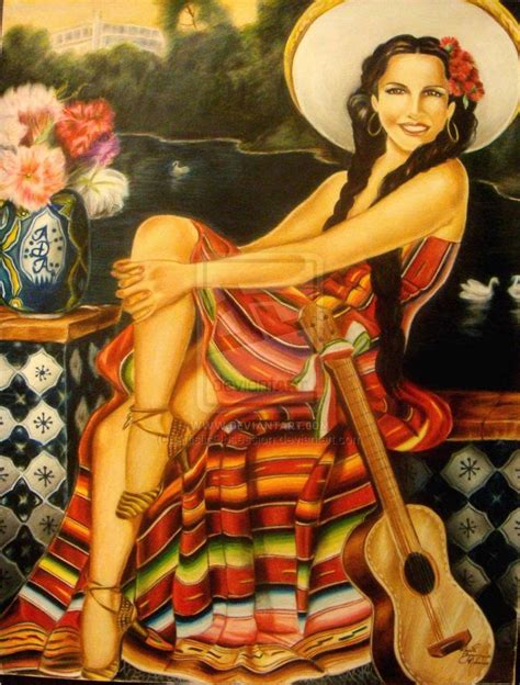 Mexican Paintings Mexican Lady By Artisticobsession Traditional Art