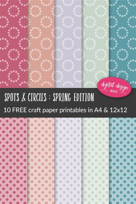Craft Papers Spring Edition Spots And Circles Card Making Ideas Free