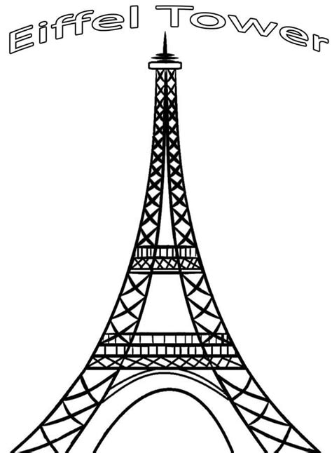 Eiffel Tower 1 Coloring Page Free Printable Coloring Pages For Kids