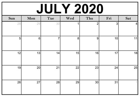 July 2022 Printable Calendar Free Templates Download