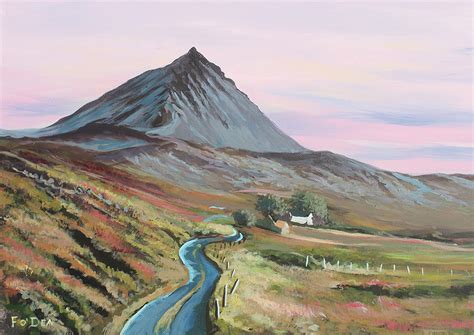 Mount Errigal Co Donegal O Dea Irish Art Landscape Painting Of