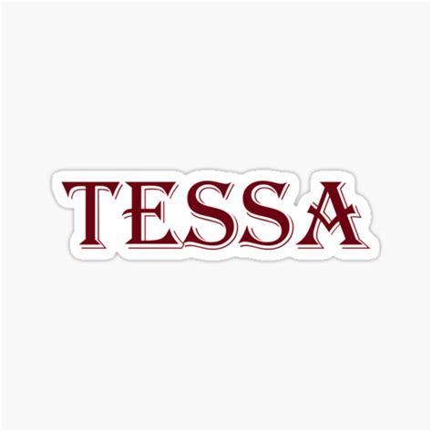 Tessa Sticker For Sale By Melmel9 Redbubble