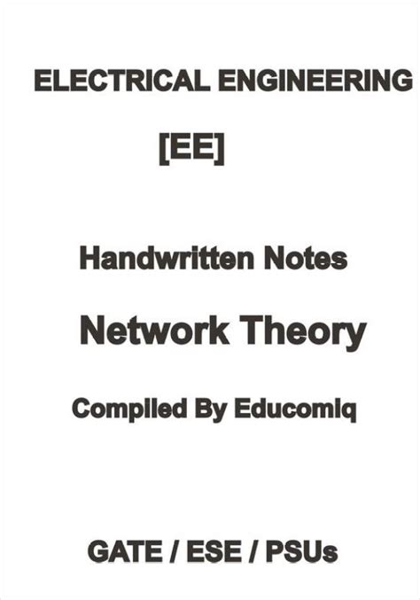 Topper Electrical Engineering Handwritten Notes Of Network Theory By