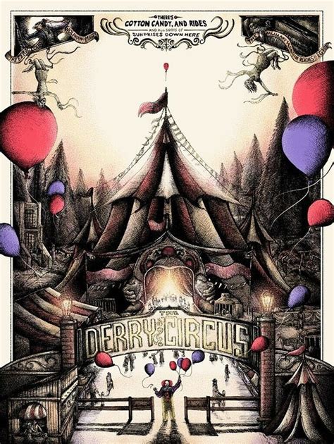 Stephen King It Pennywise Derry Circus Movie Print Poster Mondo Shane