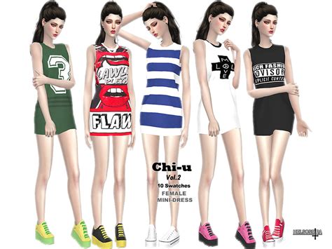 The Sims Resource Chi U Vol2 Mini Dress Mesh Needed