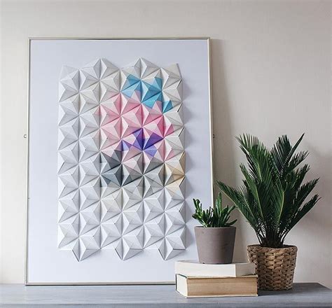 Diy Origami Wall Display Designsponge New Decorating Ideas