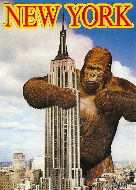 My Favorite Funny Postcards King Kong On The Empire State Building In