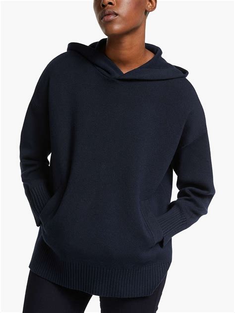Kin Knitted Hoodie Navy At John Lewis And Partners