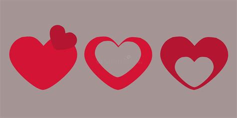 Love Heart Icon Vector Valentine S Day Romantic Love Symbols