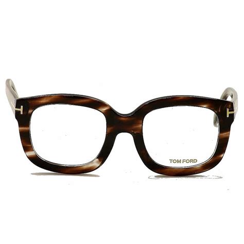 Tom Ford Ft5315 049 Womens Plastic Eyeglasses Striped Brown