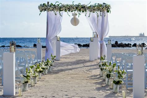 Sunscape Curacaos Beach Ceremony Set Up Photo Tropical Studio