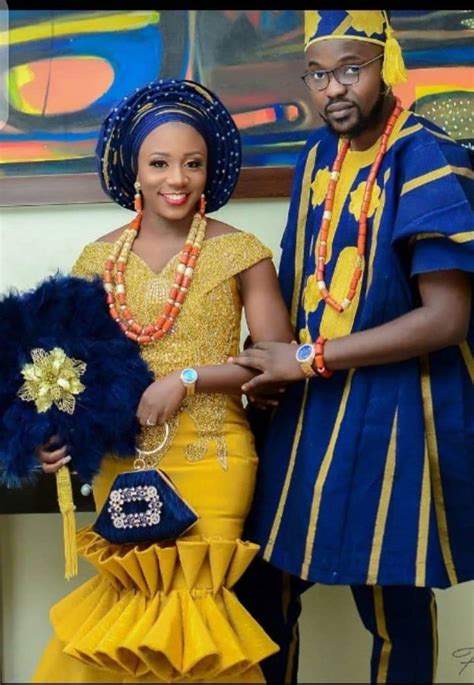 African Traditional Wedding Aso Oke Complete Set For Couple Etsy