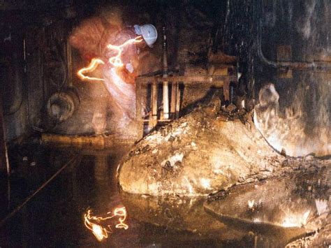 This pile of radioactive material is known famously as the elephants foot and would have killed anyone in the same room with it within a couple of minutes. Chernobyl's Elephant's foot.