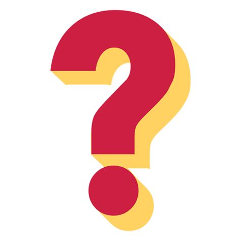 Red And Yellow 3d Question Mark Png And Svg Design For T Shirts