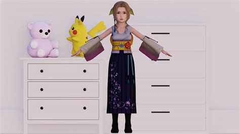 Mmd Aerith Young Yuna Dress By Yunaffxqq25 On Deviantart