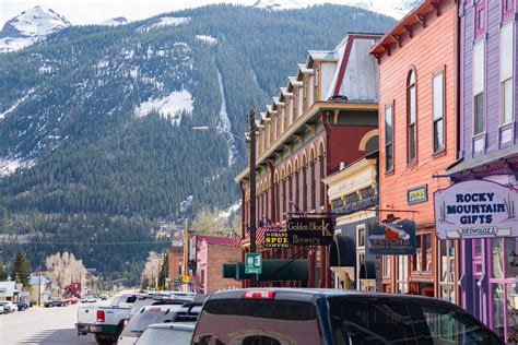 Silverton Beautiful Old West Town Along Million Dollar Highway R