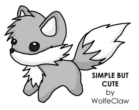Wolf Drawing Easy Cute Fox Drawing Simple Cat Drawing Cute Wolf