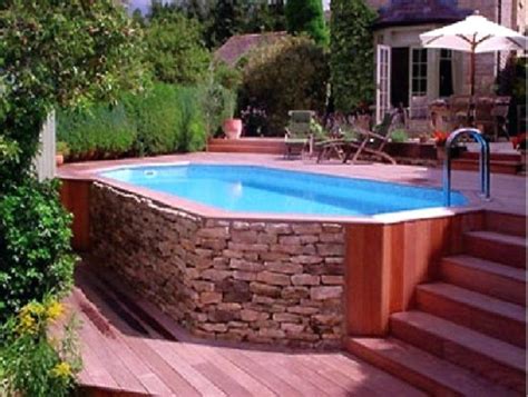 Above Ground Pools With Decks Above Ground Pool On Concrete Above