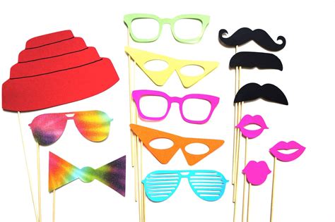 Photo Booth Props The Totally 80s Collection 14 Piece Prop