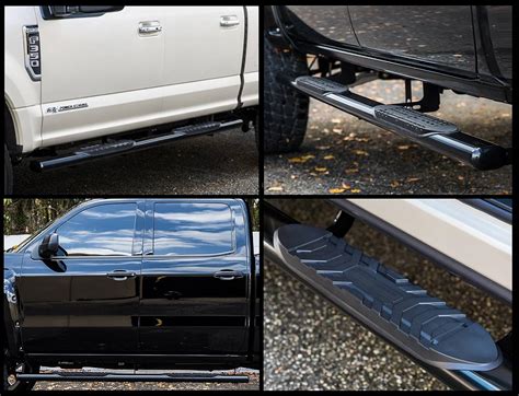 Step Rails Ionic Black Steel Curved Nerf Bars Toyota Tundra Crewmax Only Truck Side