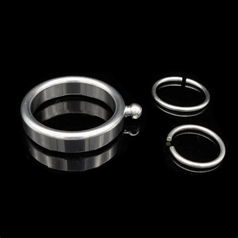 Stainless Steel Metal Penis Weight Ring Delay Ejaculation Prevent Impotence Enlargement Cock