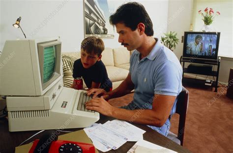 Home Use Of Personal Computer Stock Image T4200203 Science Photo