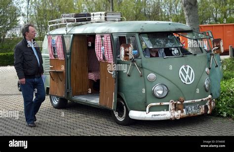 Volkswagen Beetle Bus Is Seen At The May Day Volkswagen Beetle Meeting